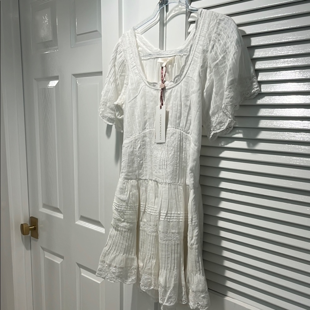 Love Shack Fancy NWT Mirelle Dress in True White